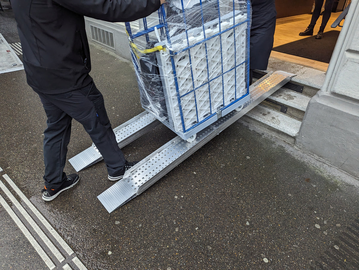 Sicherheitsrampe Faltbar Länge: 2m Breite: 0,3m Tragfähigkeit/Paar: 840kg