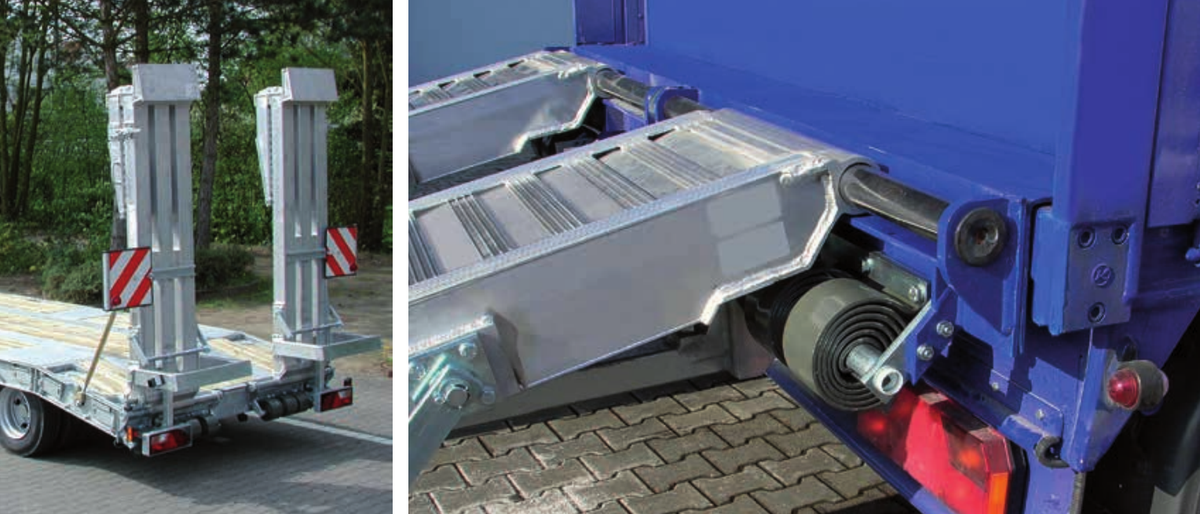 Schwerlastrampe 185 | Länge: 2,4m | Breite: 0,56m | Tragfähigkeit/Paar: 52900Kg