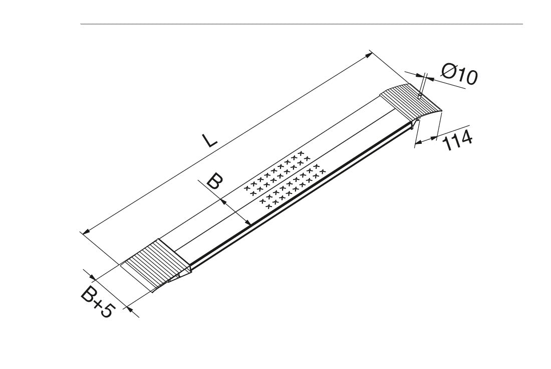 Handgeräterampe | Länge: 1,5m | Breite: 0,2m | Tragfähigkeit/Paar: 410Kg