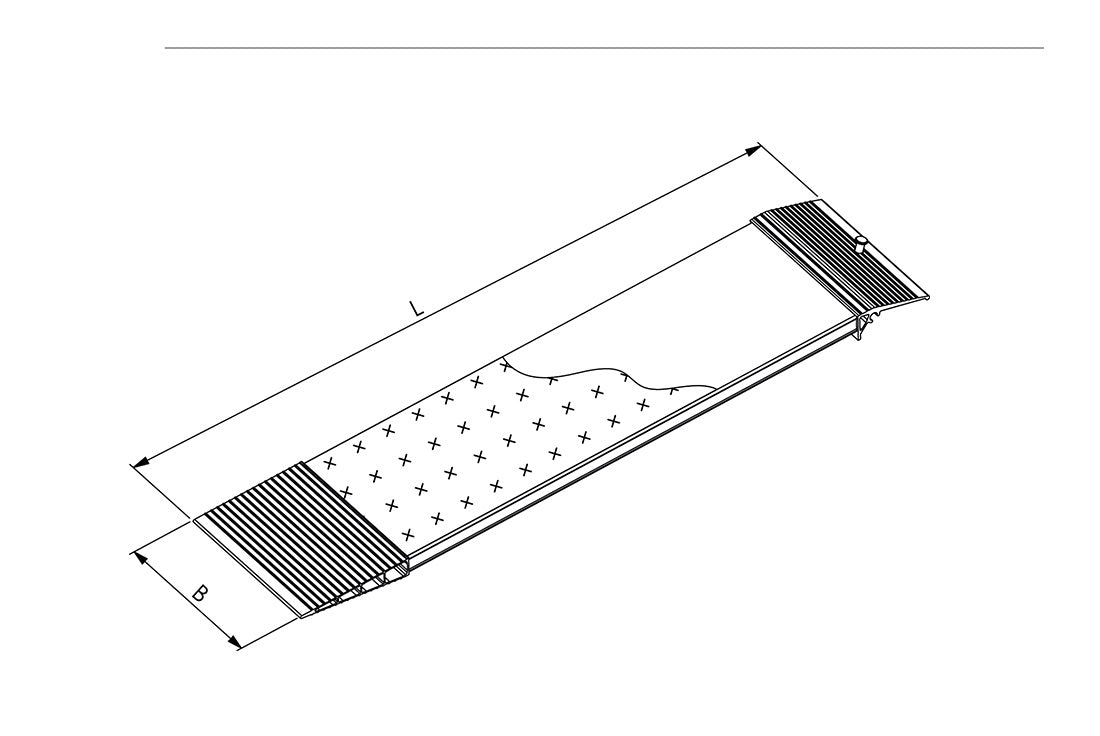 Kleinrampe | Länge: 2m | Breite: 0,3m | Tragfähigkeit/Paar: 900Kg