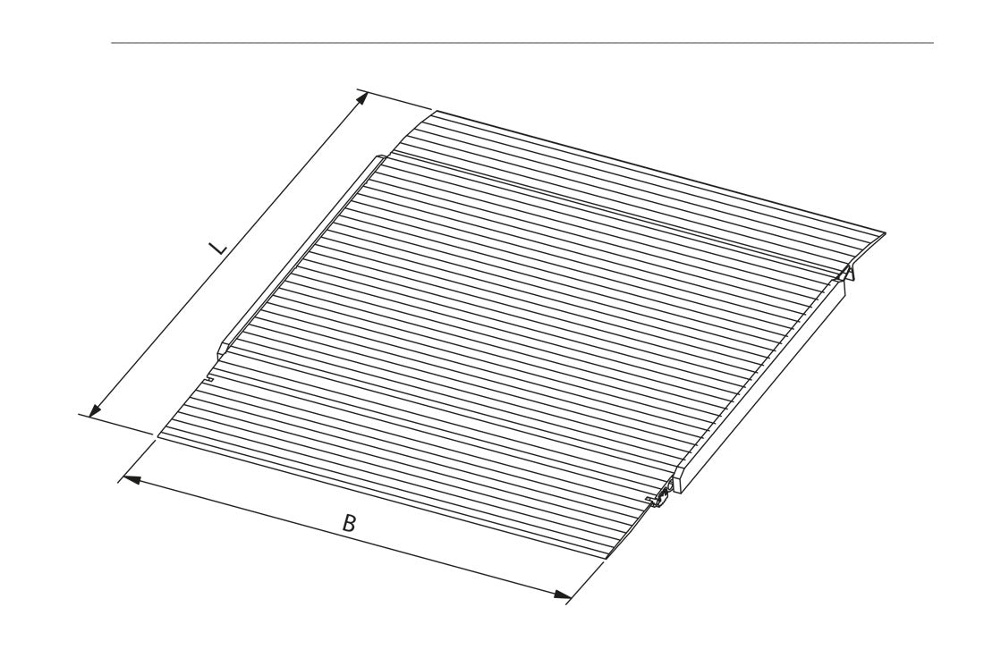 Warenbreitrampe | Länge: 2,485m | Breite: 1,25m | Tragfähigkeit: 4000kg