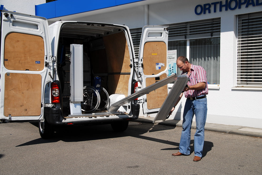 U-Schienenrampe | Faltbar | Länge: 2,025m | Tragfähigkeit: 400Kg