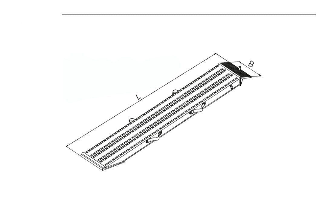 Schwerlastrampe 120 | Länge: 3m | Breite: 0,45m | Tragfähigkeit/Paar: 11010Kg