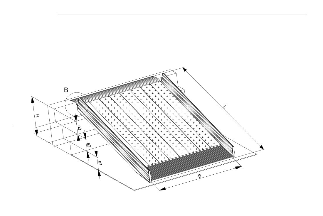 Treppenrampe | Länge: 5m | Breite: 0,8m